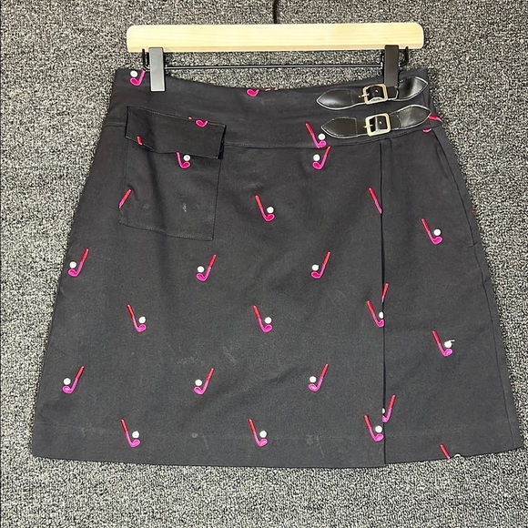 Lilly Pullitzer Black and Pink Golf Skort, Women’s 2 - Picture 1 of 12